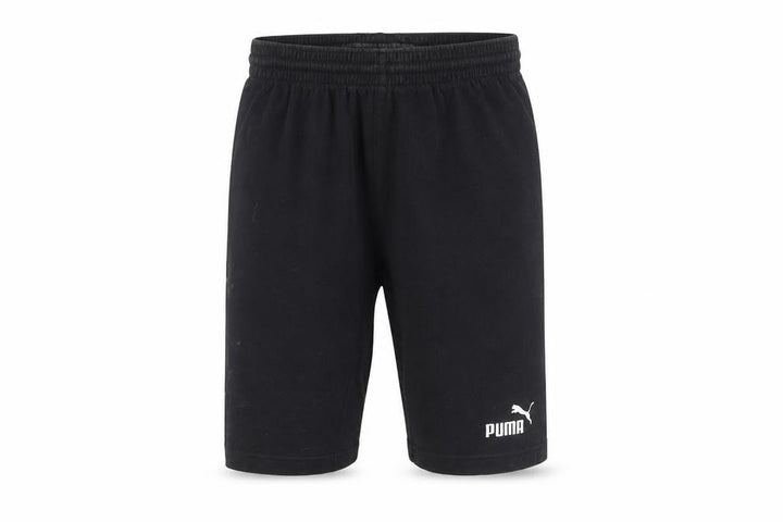 Front view of Puma boys’ black compression shorts m
