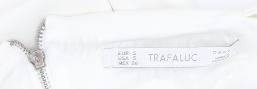 Zara Women's Ivory Off-Shoulder Dress Size 10