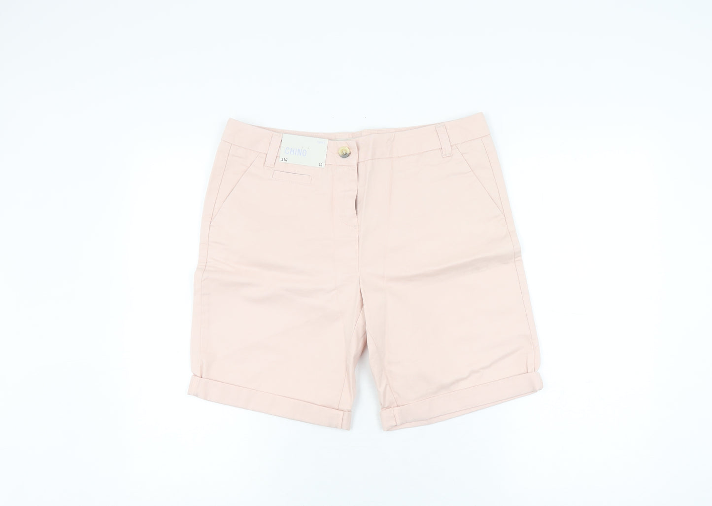 Next Women's Pink Chino Shorts Size 10
