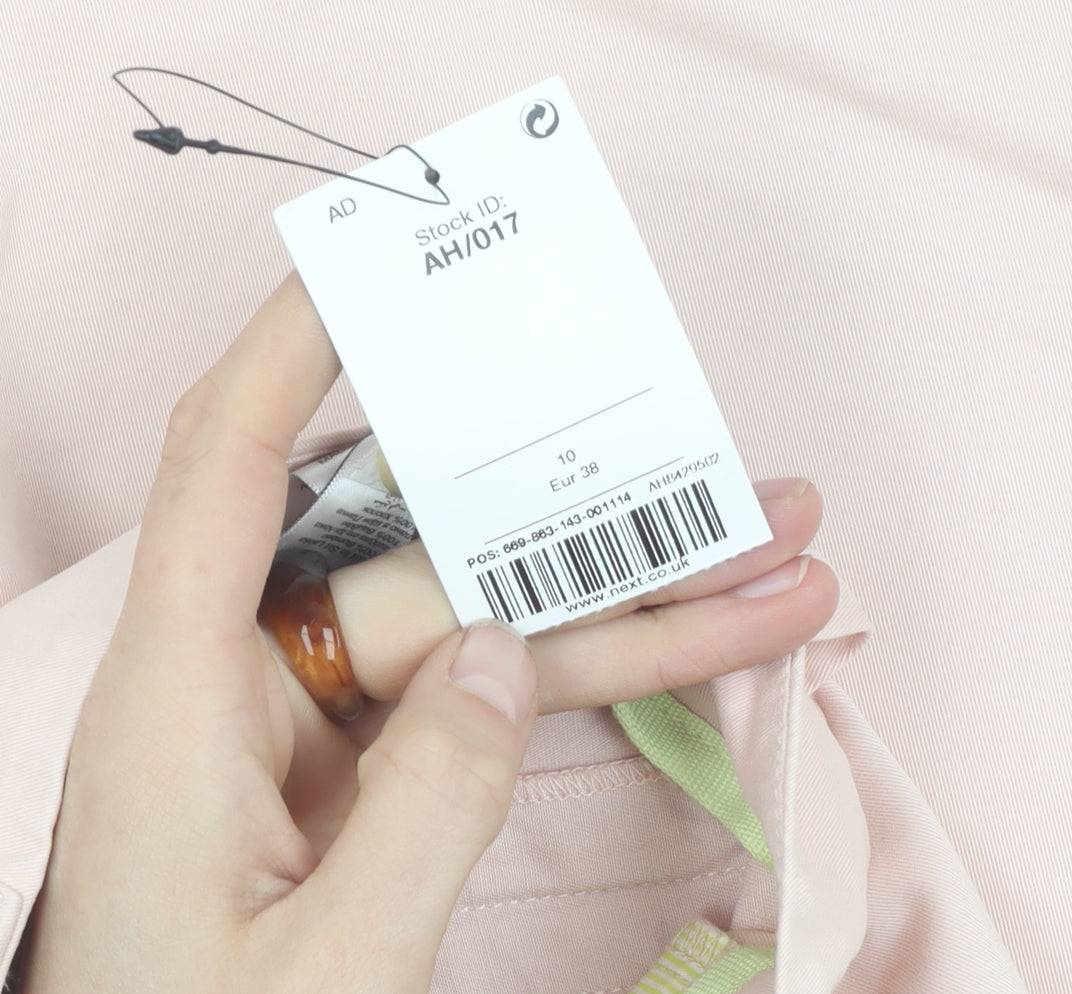 Next Women's Pink Chino Shorts Size 10