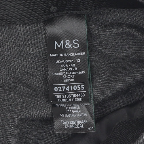 Marks and Spencer Grey Women's Trousers Size 12