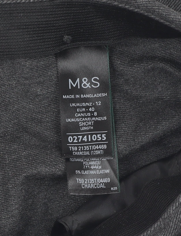 Marks and Spencer Grey Women's Trousers Size 12
