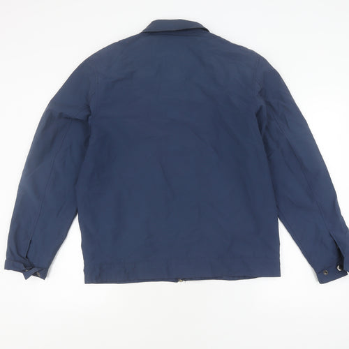 Farah Men's Blue Basic Jacket L Casual Mid-Length Zip