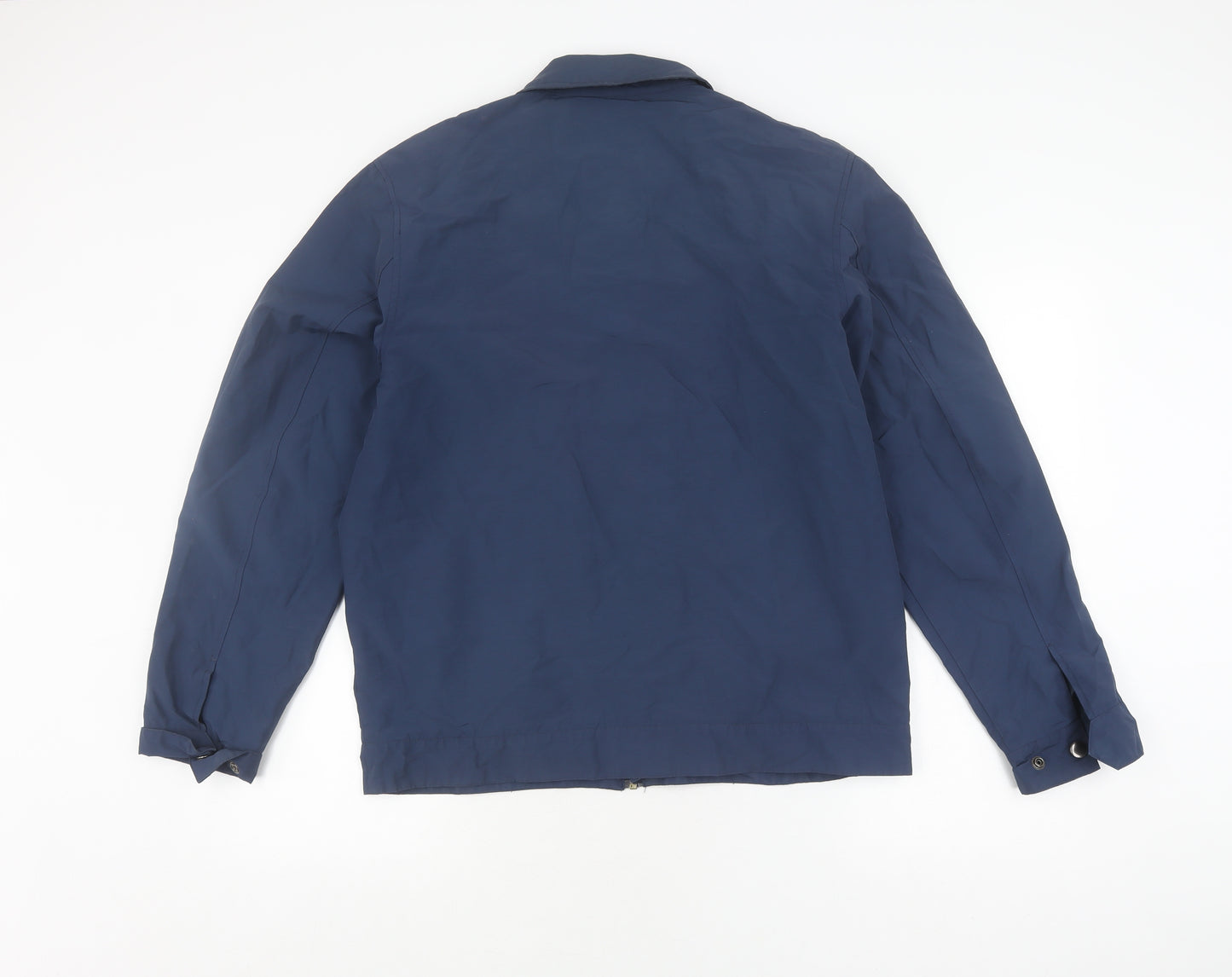 Farah Men's Blue Basic Jacket L Casual Mid-Length Zip