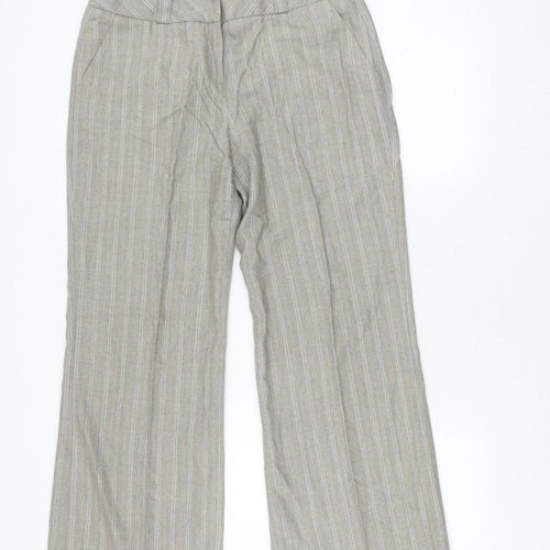 Coast Women's Grey Trousers, Size 14, Striped Business Wear
