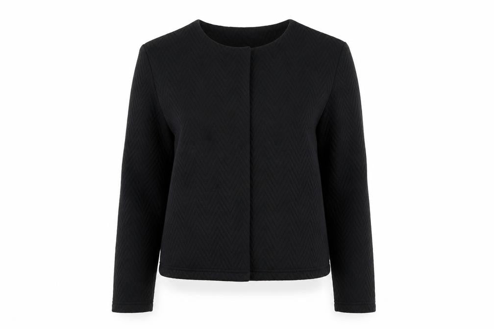 Front view of Vero Moda Women's Black Suit Jacket M Classic Chevron