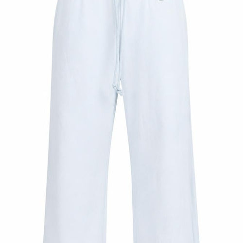 DKNY Women Blue Trousers L Athleisure Wide-Leg