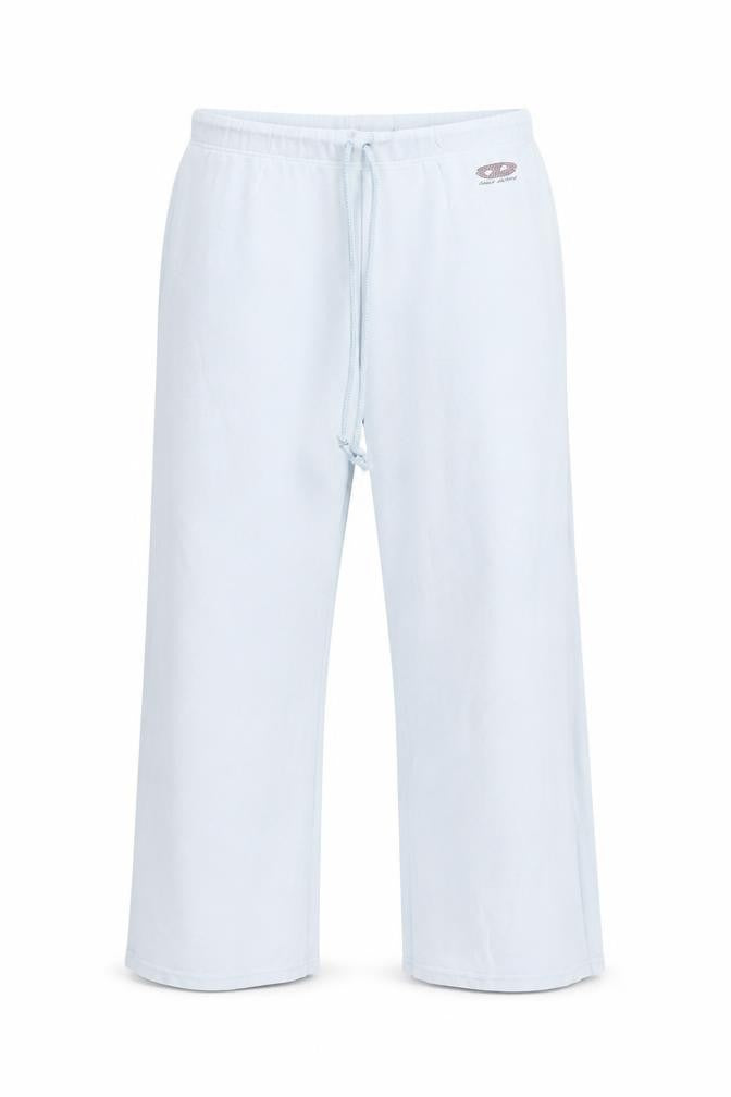 DKNY Women Blue Trousers L Athleisure Wide-Leg