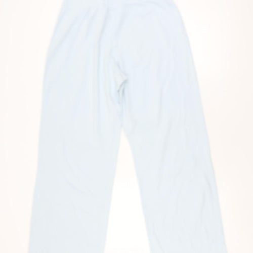 DKNY Women Blue Trousers L Athleisure Wide-Leg