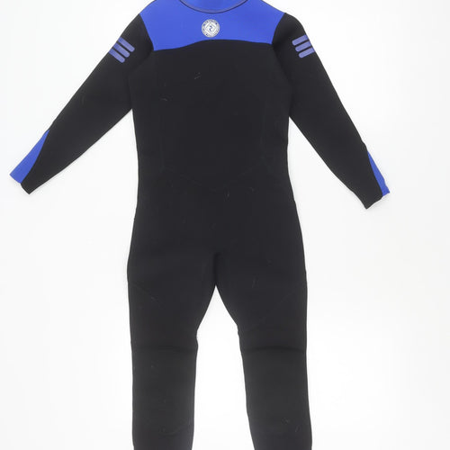 twobarefeet Boys Black/Blue Wetsuit - Size L, Quick Dry