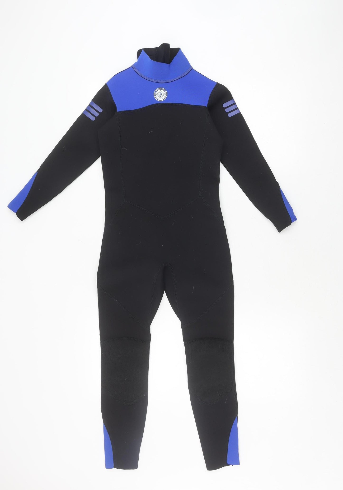 twobarefeet Boys Black/Blue Wetsuit - Size L, Quick Dry
