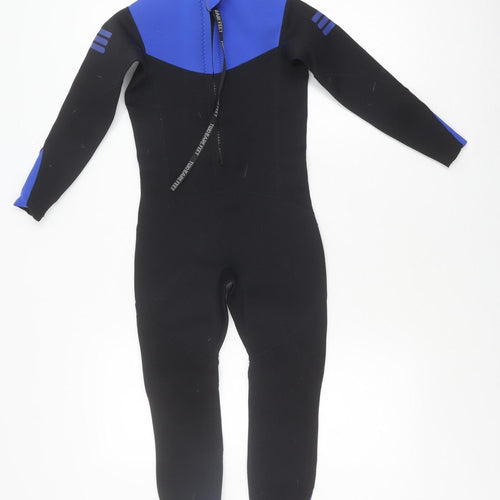twobarefeet Boys Black/Blue Wetsuit - Size L, Quick Dry