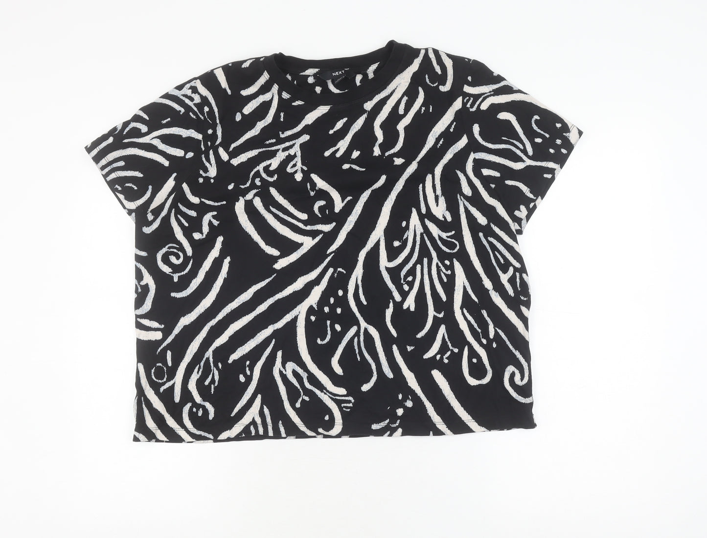 Next Women's Black Animal Print T-Shirt Size 18