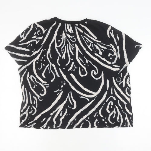 Next Women's Black Animal Print T-Shirt Size 18