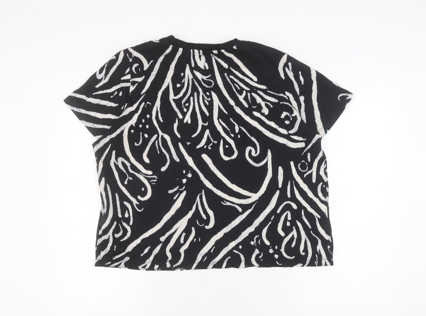 Next Women's Black Animal Print T-Shirt Size 18