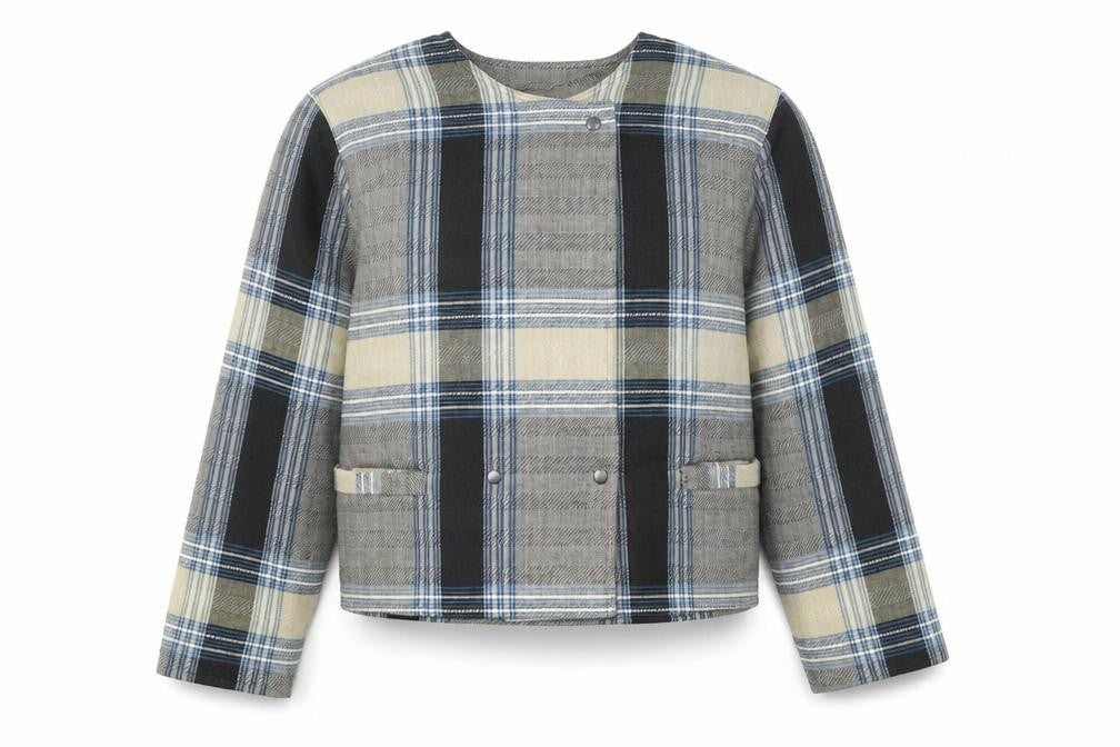 Front view of Kestilä Women's Multicoloured Plaid Jacket, size 8