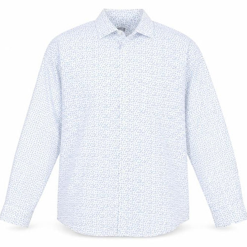 Van Heusen Men's XL White Geometric Long Sleeve Shirt