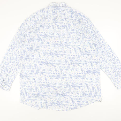 Van Heusen Men's XL White Geometric Long Sleeve Shirt