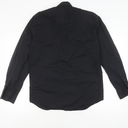 Lineadirection Men's Black Long Sleeve Casual Shirt M