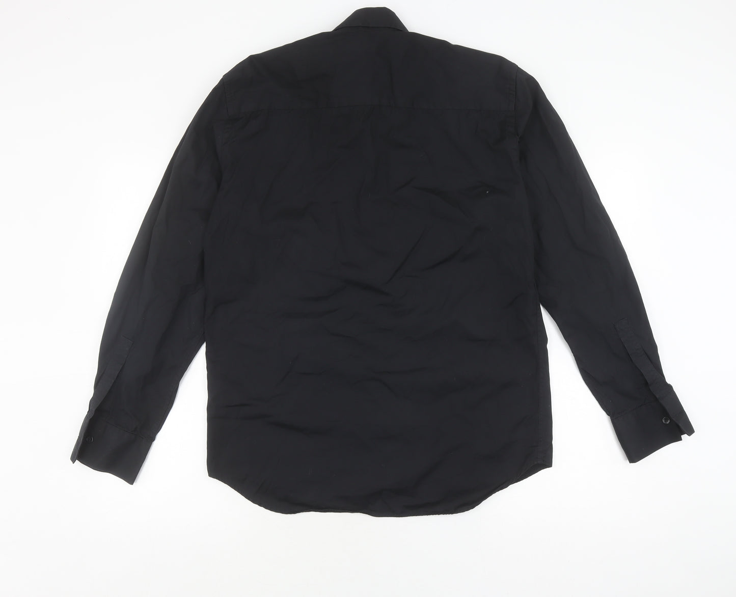 Lineadirection Men's Black Long Sleeve Casual Shirt M