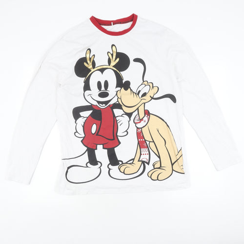 George Pyjama Top | White Christmas Long Sleeve | L
