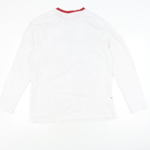 George Pyjama Top | White Christmas Long Sleeve | L