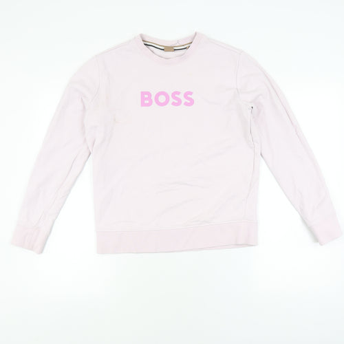 BOSS Women's Pink Pullover Sweatshirt, Size M, Casual Wear