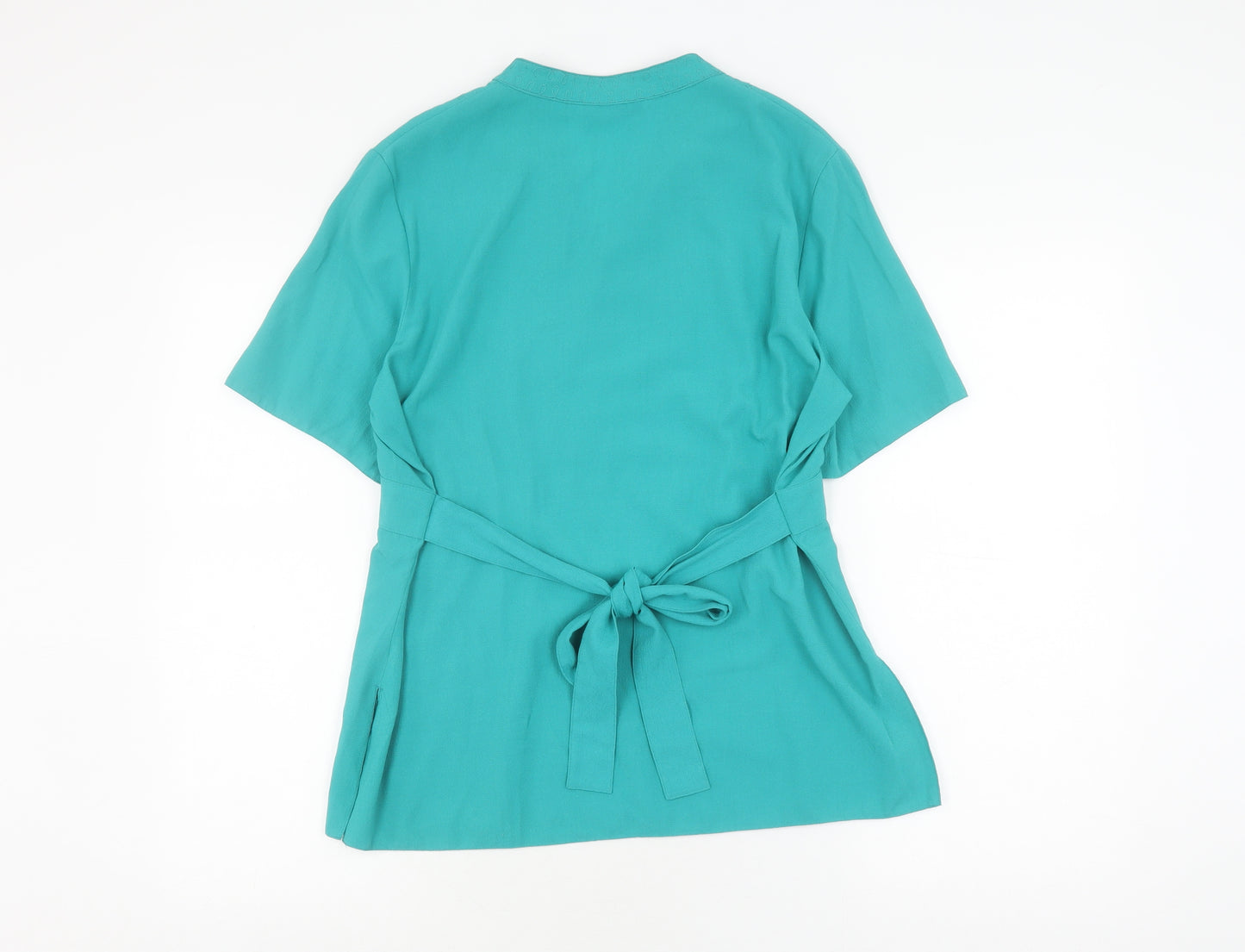 Style by EWM Women's Green Short Sleeve Blouse