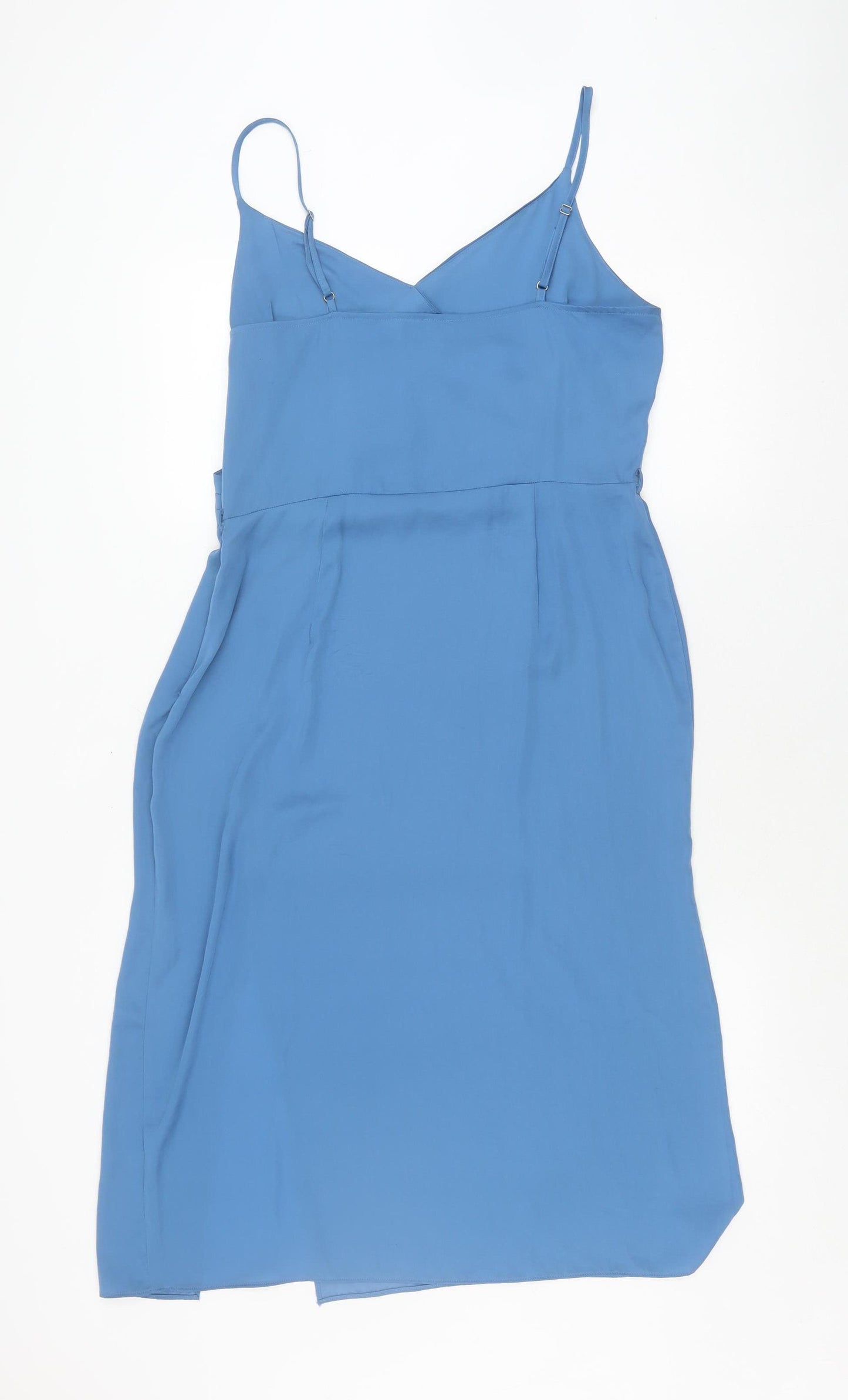 River Island Women Blue Hi-Low V-Neck Dress Size 14