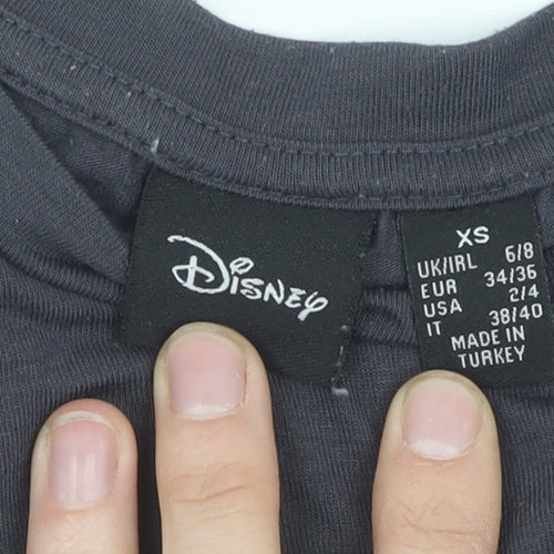 Disney Women’s Black Mickey Mouse T-Shirt XS - Casual
