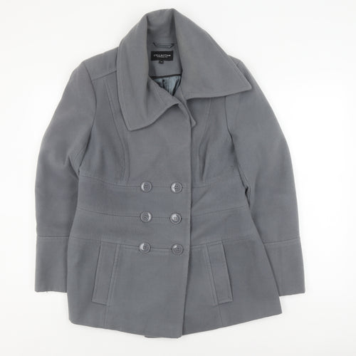 Debenhams Women's Grey Pea Coat Size 14
