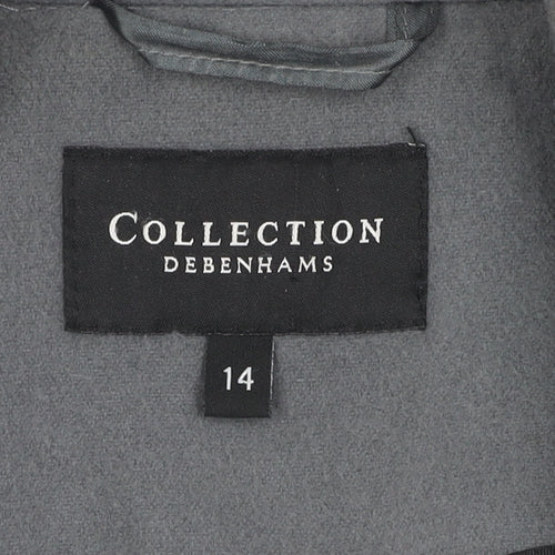 Debenhams Women's Grey Pea Coat Size 14