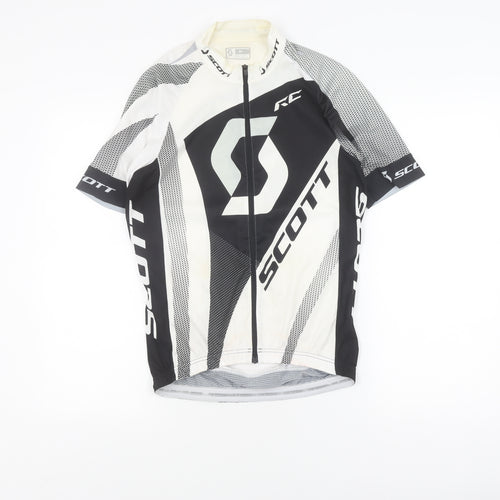 Scott Men's Cycling Jersey M Black White Athletic Fit