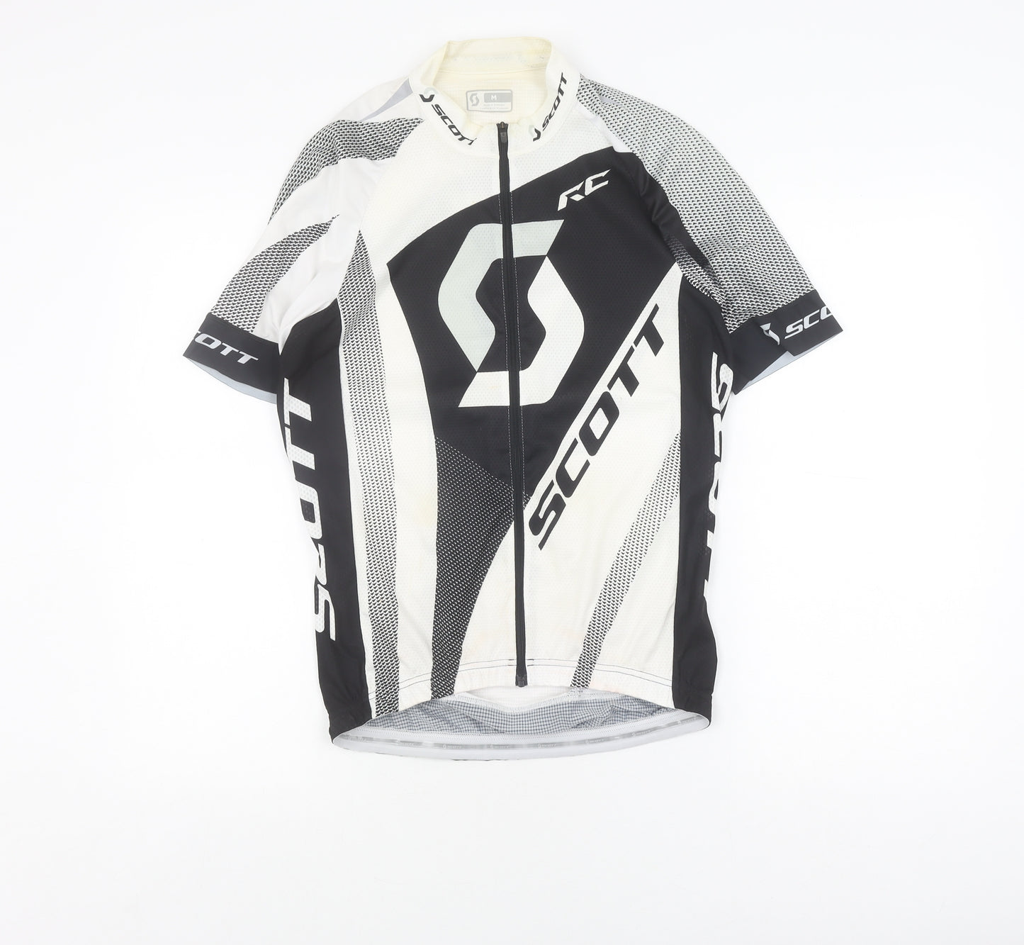 Scott Men's Cycling Jersey M Black White Athletic Fit