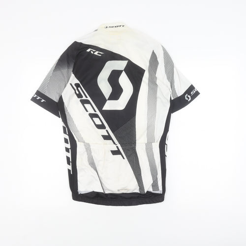 Scott Men's Cycling Jersey M Black White Athletic Fit