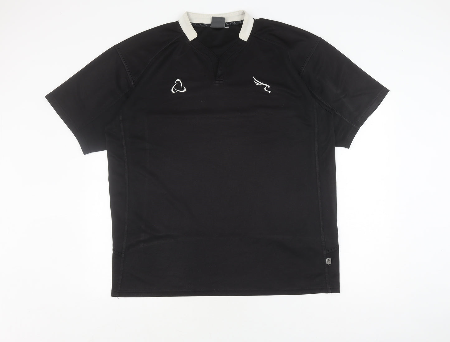 Falcons Men's Black 2XL Jersey V-Neck Short Sleeve Top