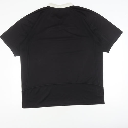Falcons Men's Black 2XL Jersey V-Neck Short Sleeve Top