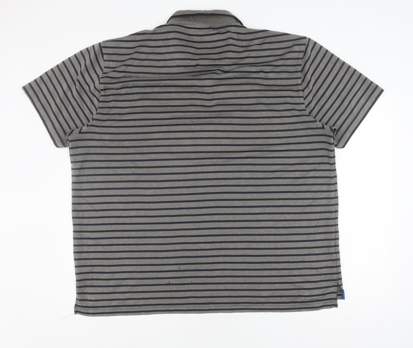 Stone Bay Men's Grey Striped XXL Golf Polo Shirt