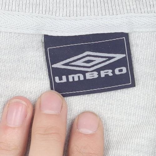 Umbro Men's Grey Polo Shirt 2XL Short Sleeve
