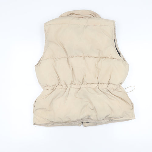 Quiz Women's Beige Waistcoat L Elastic Waist Casual