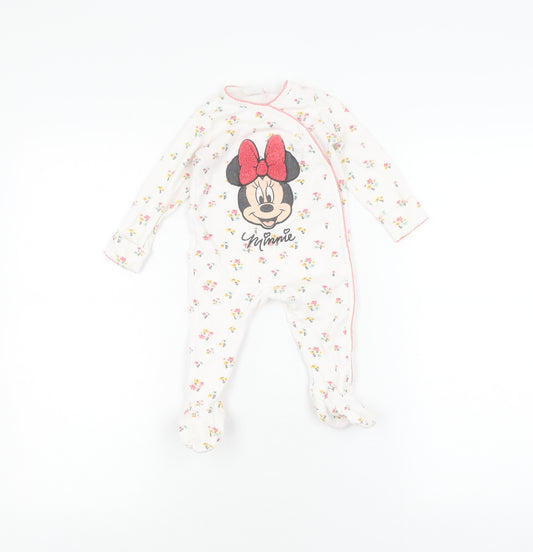 Disney Baby Minnie Mouse Floral Babygrow 6-9 Months Unisex