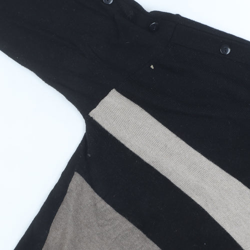 Wallis L Black Geometric Long Sleeve Jumper