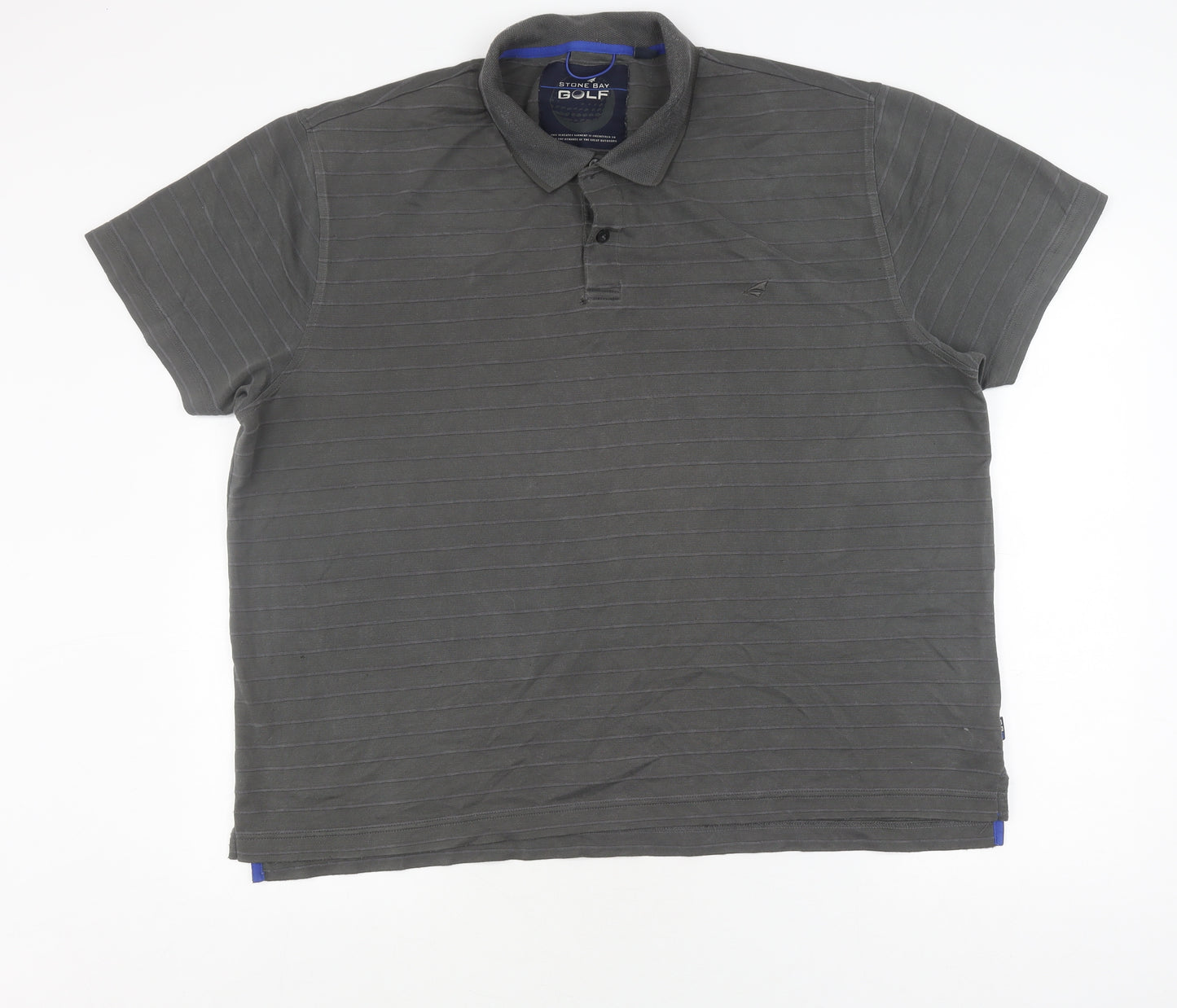 Stone Bay Men's Grey 2XL Golf Polo Shirt Short Sleeve