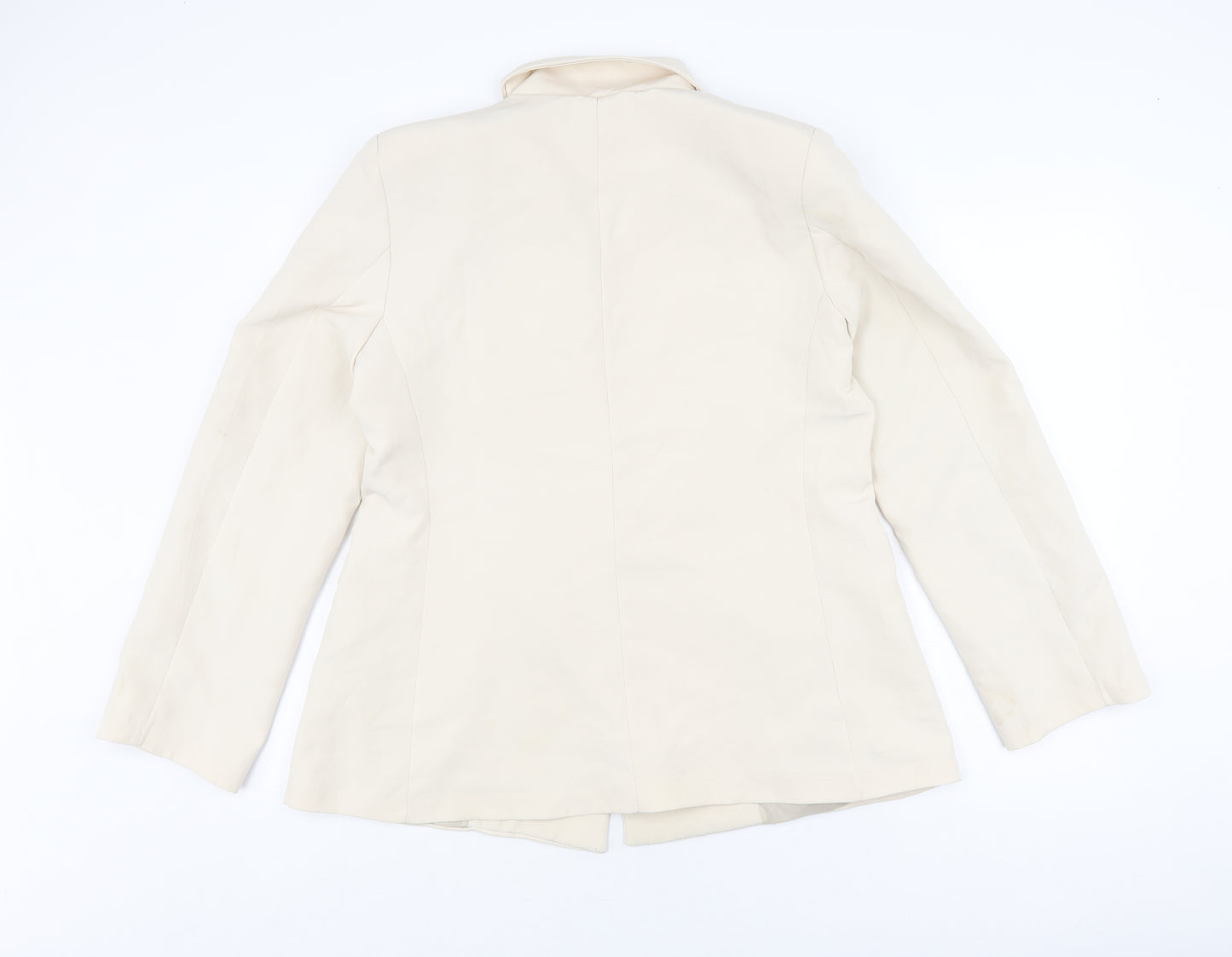 PRETTYLITTLETHING Women Ivory Blazer UK 14 Regular Fit