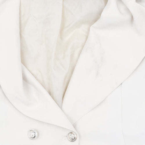 PRETTYLITTLETHING Women Ivory Blazer UK 14 Regular Fit