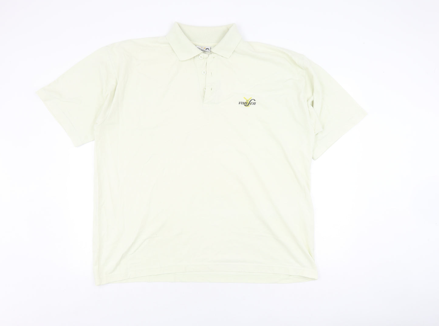 vanSon Men's White Polo Shirt XL Short Sleeve