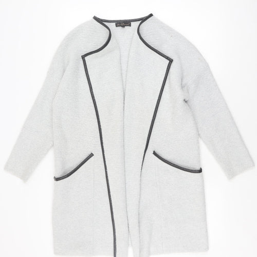Mudflower Womens Grey Coatigan, M/L, Casual Mid-Length