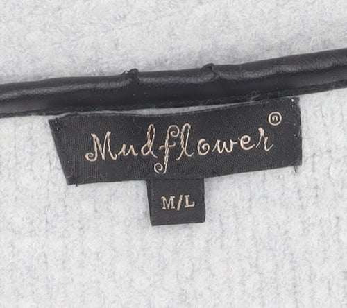Mudflower Womens Grey Coatigan, M/L, Casual Mid-Length