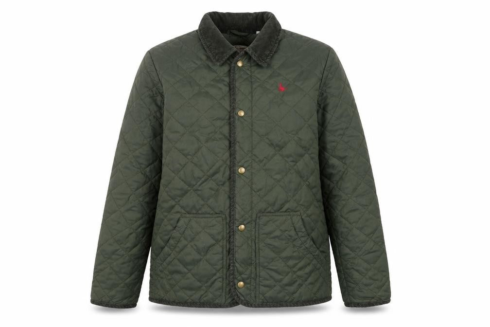 Front view of Jack Wills Women's Green Quilted Jacket S