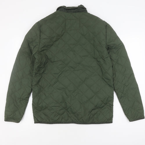 Jack Wills Women's Green Quilted Jacket S